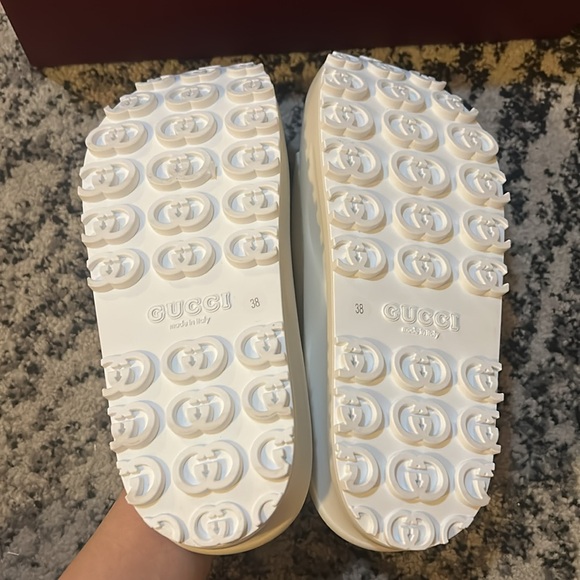 Gucci Interlocking G Slide Logo Sandal Off White - Picture 4 of 12